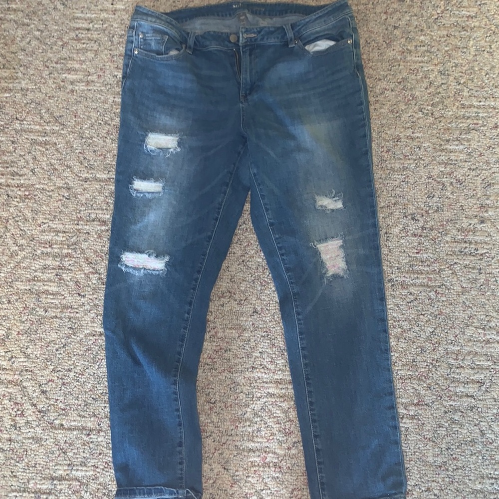 Sequin Ripped Jeans
